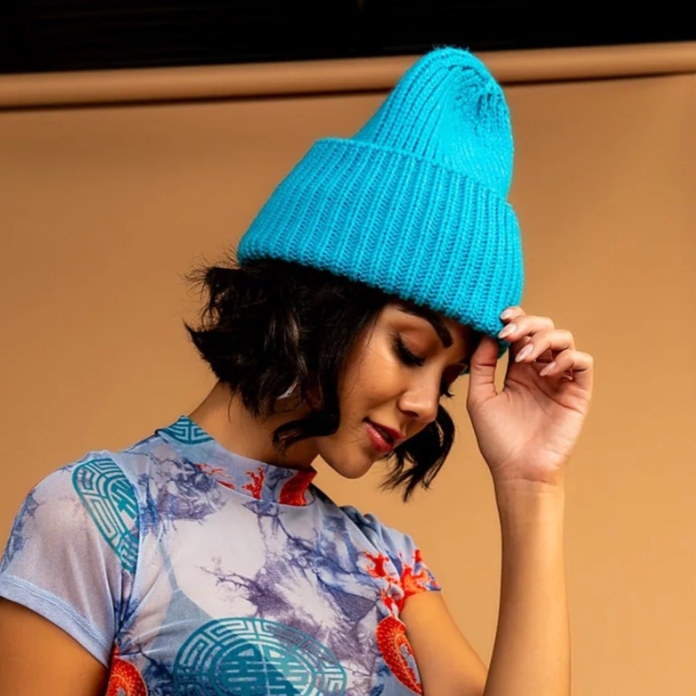 NWT Blue Knit Beanie